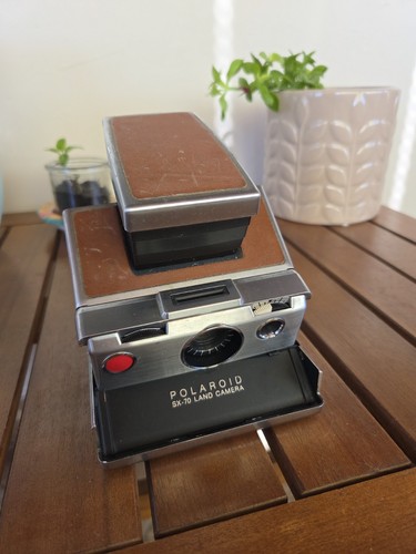 Polaroid sx70 pelle marrone - polaroid,